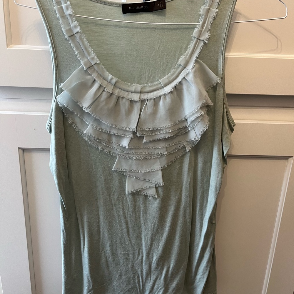 The Limited Women's Ruffled Tank Top - Soft Green